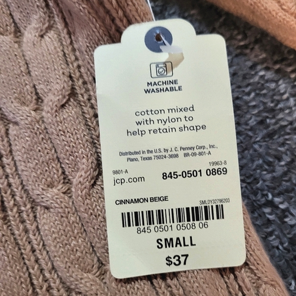 St John's Bay Turtleneck Cable Knit Sweater - Picture 6 of 6